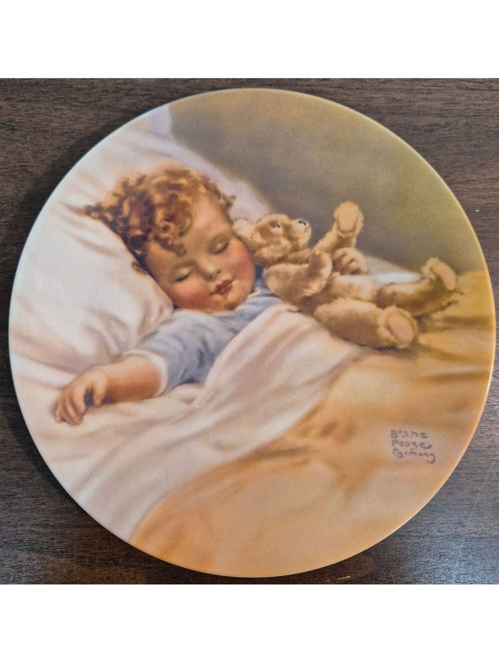 Bessie Pease Gutmann 'Happy Dreams' Collectible Plate with Certificate of Auth.
